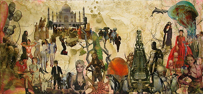 La Diva
Collage auf Holz | 120cm x 60cm | 2007